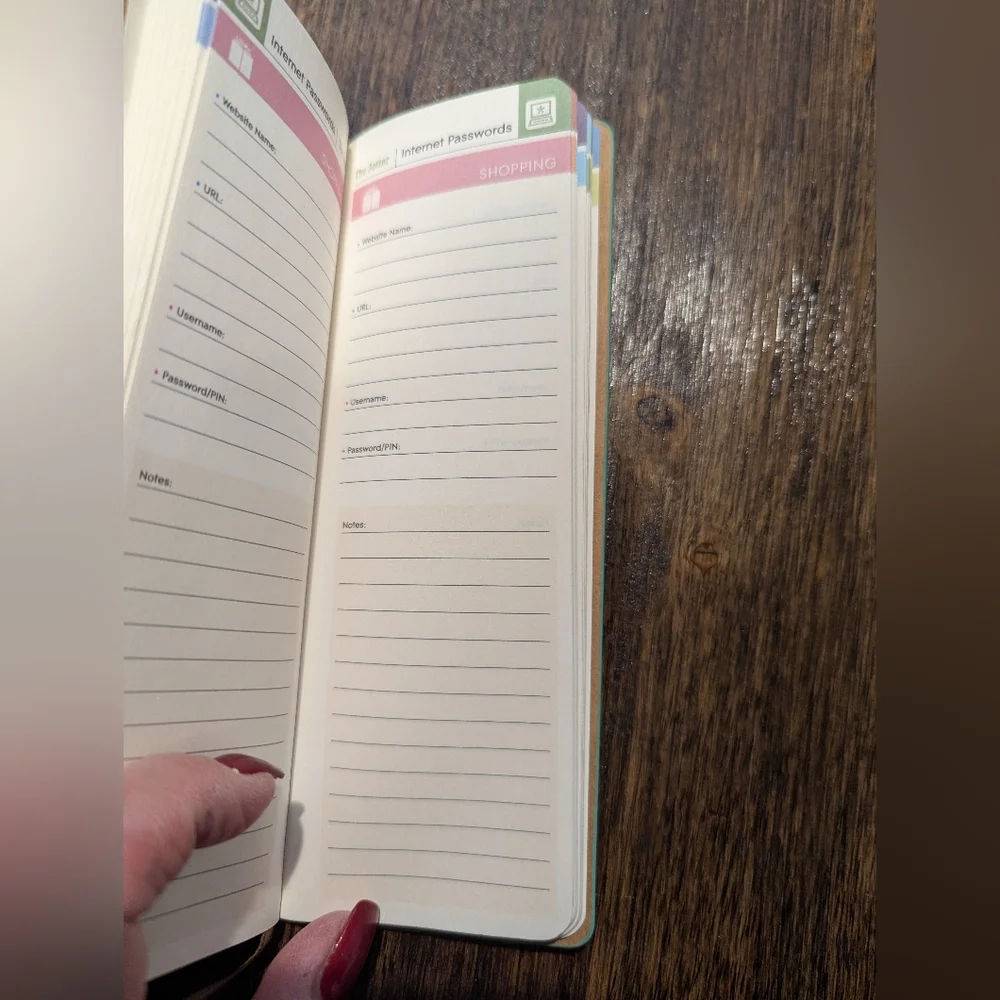 Teal Password book